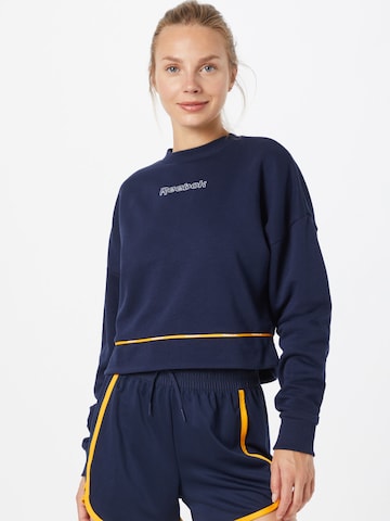 Sweat de sport Reebok en bleu : devant