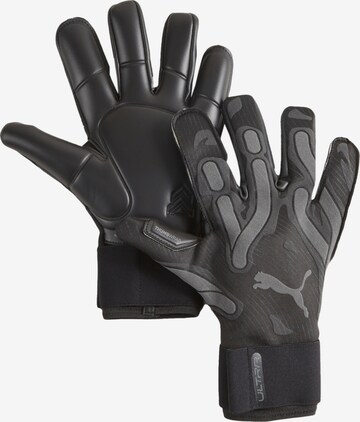 PUMA Athletic Gloves 'Ultra Ultimate' in Black: front