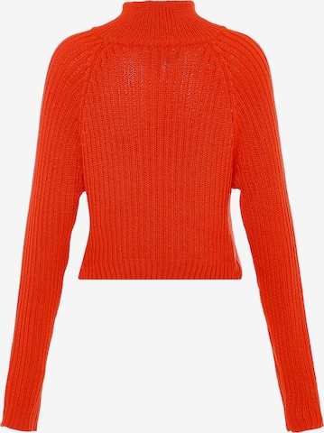 Geacă tricotată de la MYMO pe portocaliu