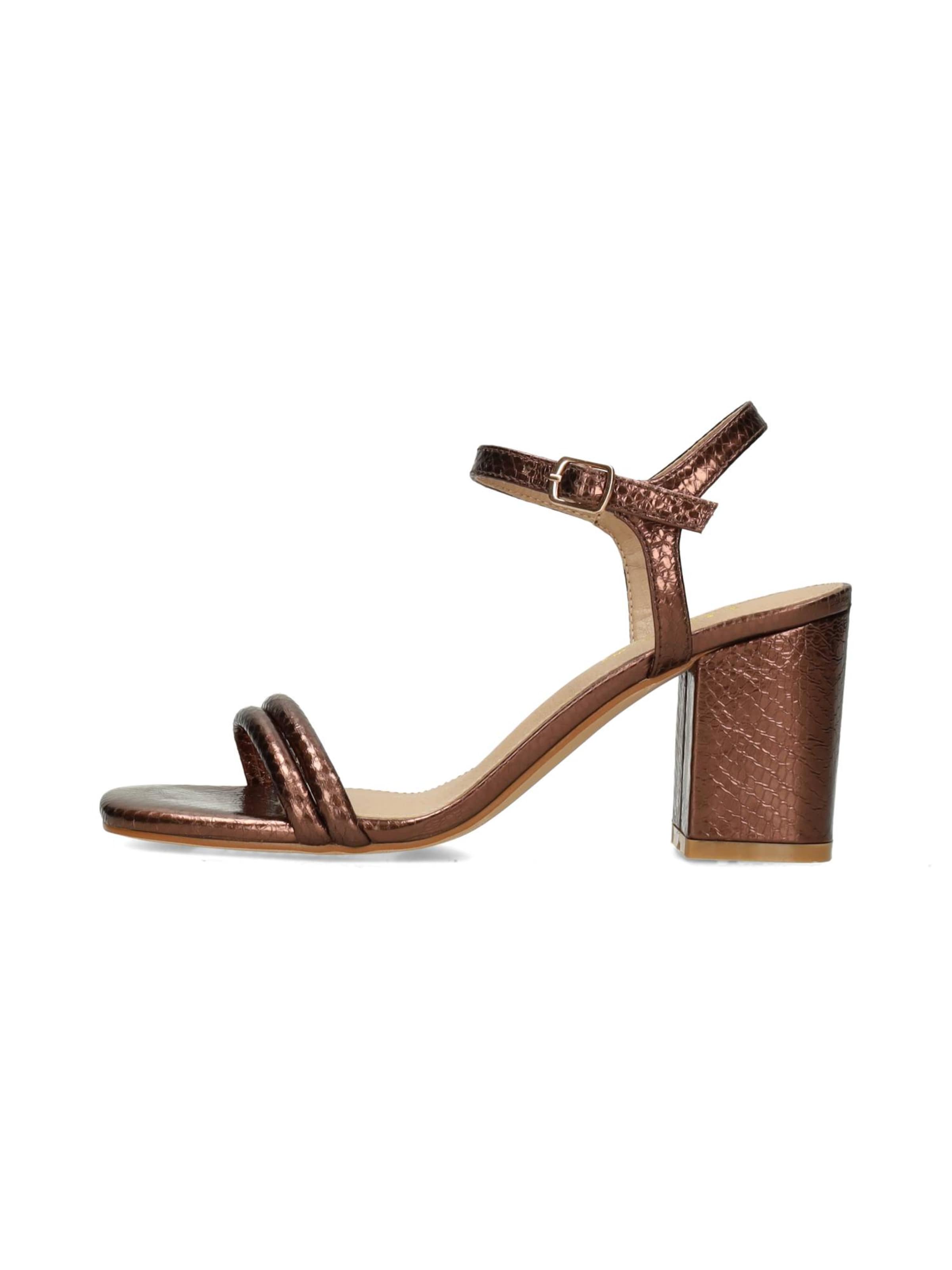 Sandales à lanières POSH by Poelman en marron : devant