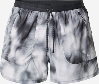 NIKE Sporta bikses 'BREATHE', krāsa - pelēks / melns / gandrīz balts, Preces skats