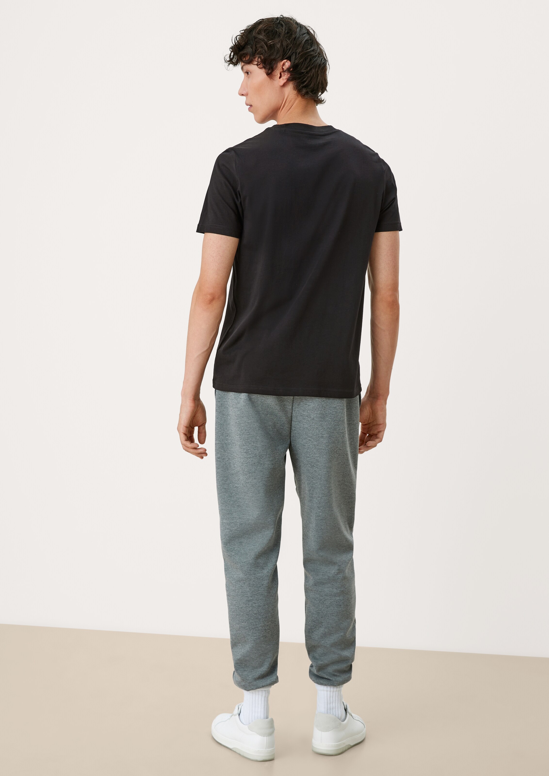 Männer Shirts QS by s.Oliver T-Shirt in Schwarz - YT16163