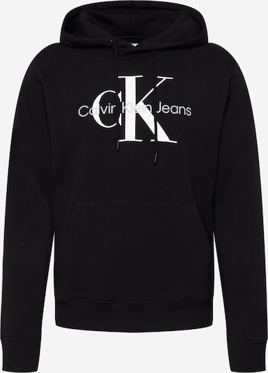 Calvin Klein Jeans Sweatshirt i lysegrå / svart / hvit, Produktvisning