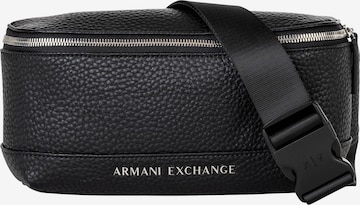 ARMANI EXCHANGE Fanny Pack in Black: front