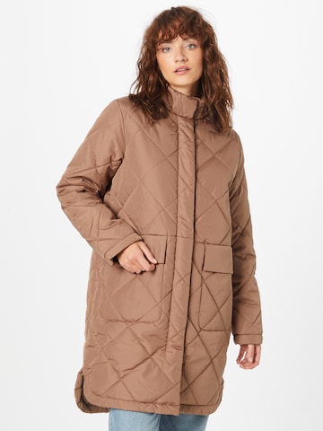 SELECTED FEMME Between-Seasons Coat 'Naddy' in Brown: front