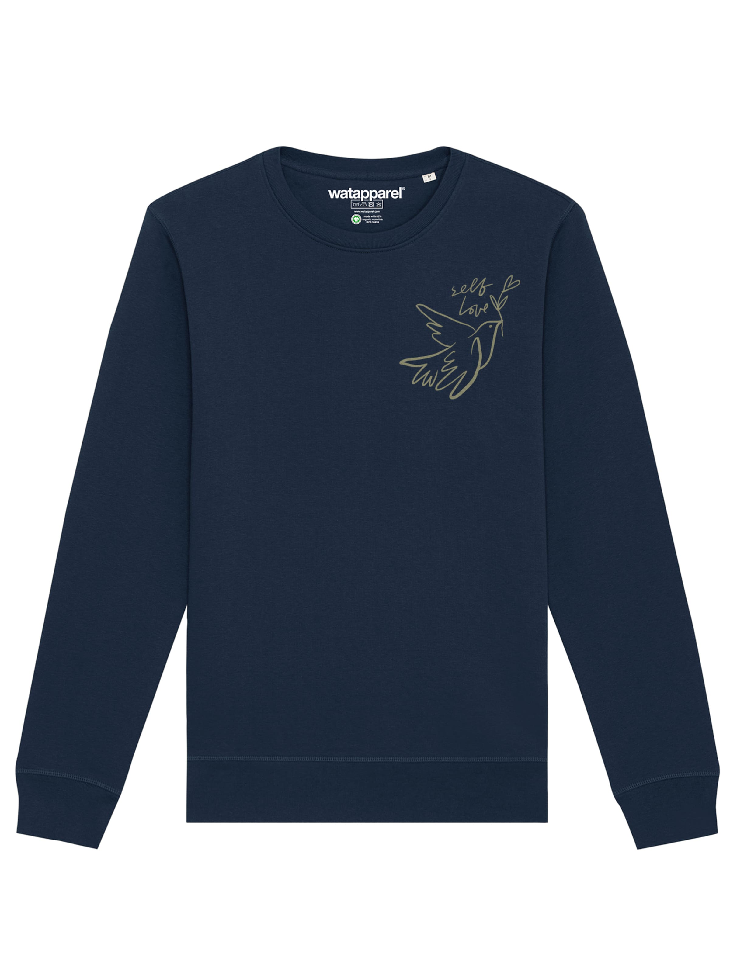 Sweat-shirt 'Self Love' Watapparel en bleu : devant