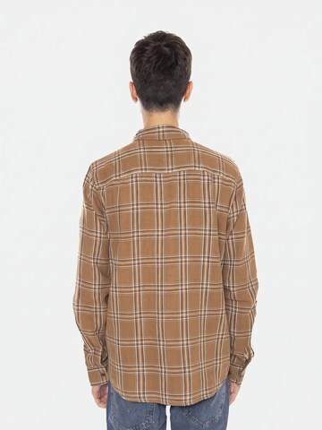 Brixton Comfort fit Button Up Shirt 'Charter' in Brown