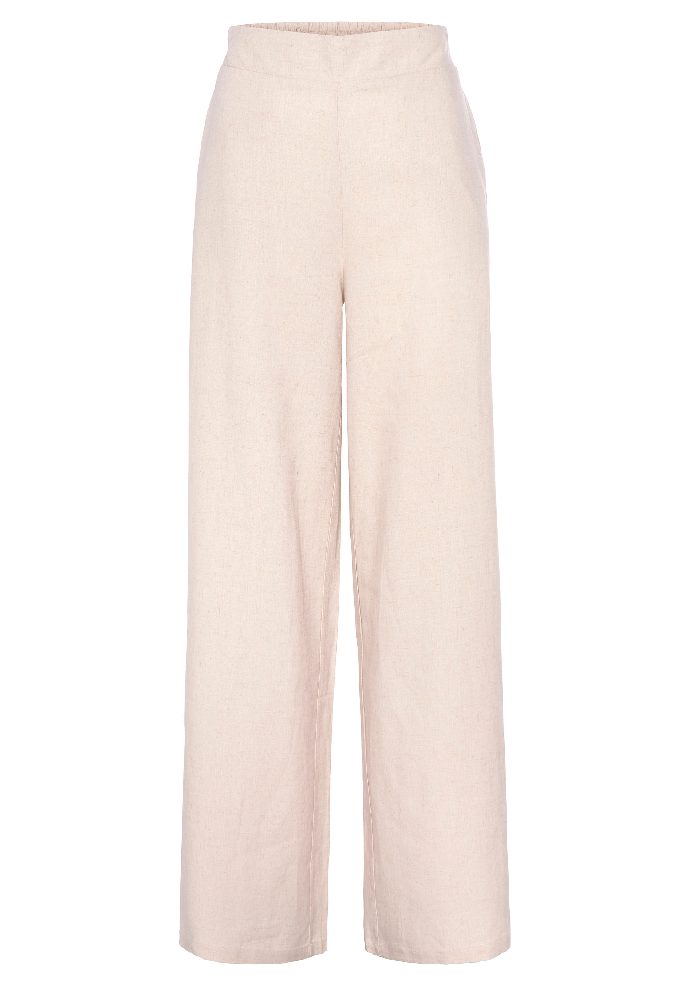 LASCANA Voľný strih Nohavice - Béžová: predná strana