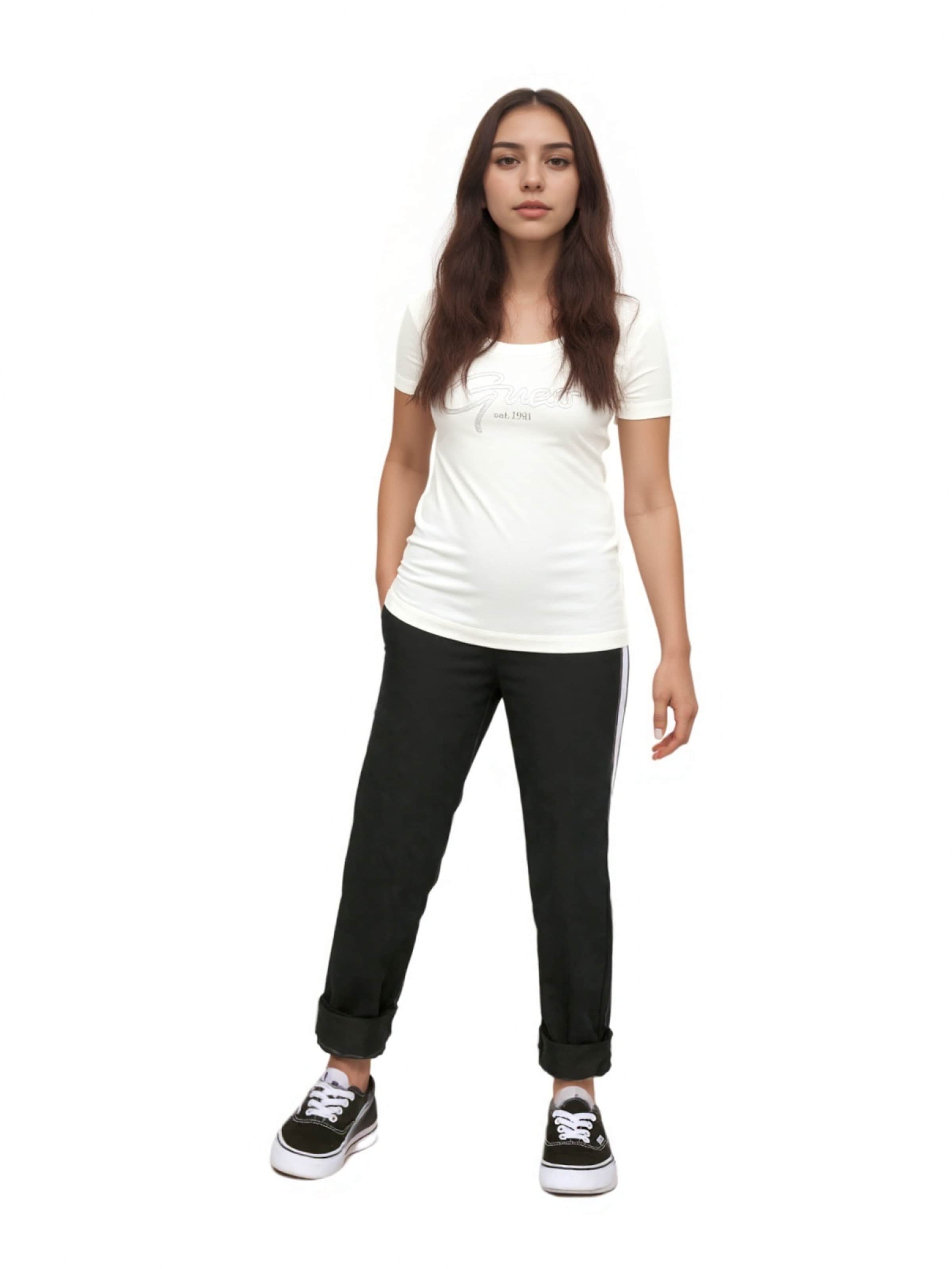 T-shirt 'Guess Script' GUESS en blanc