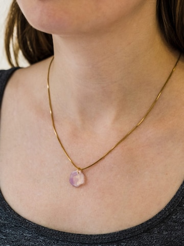 Fräulein Wunder - Colar 'Acetat Alice Gold' em roxo: frente