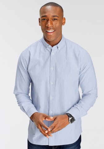 DELMAO Regular Fit Hemd in Blau