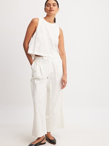 NA-KD Loose fit Pants in White