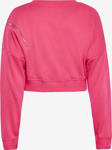 Sweat-shirt myMo ROCKS en rose