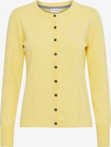 PULZ Jeans Knit Cardigan ' SARA ' in Yellow: front