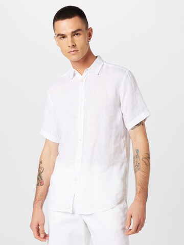 UNITED COLORS OF BENETTON Regular fit Button Up Shirt in White: front