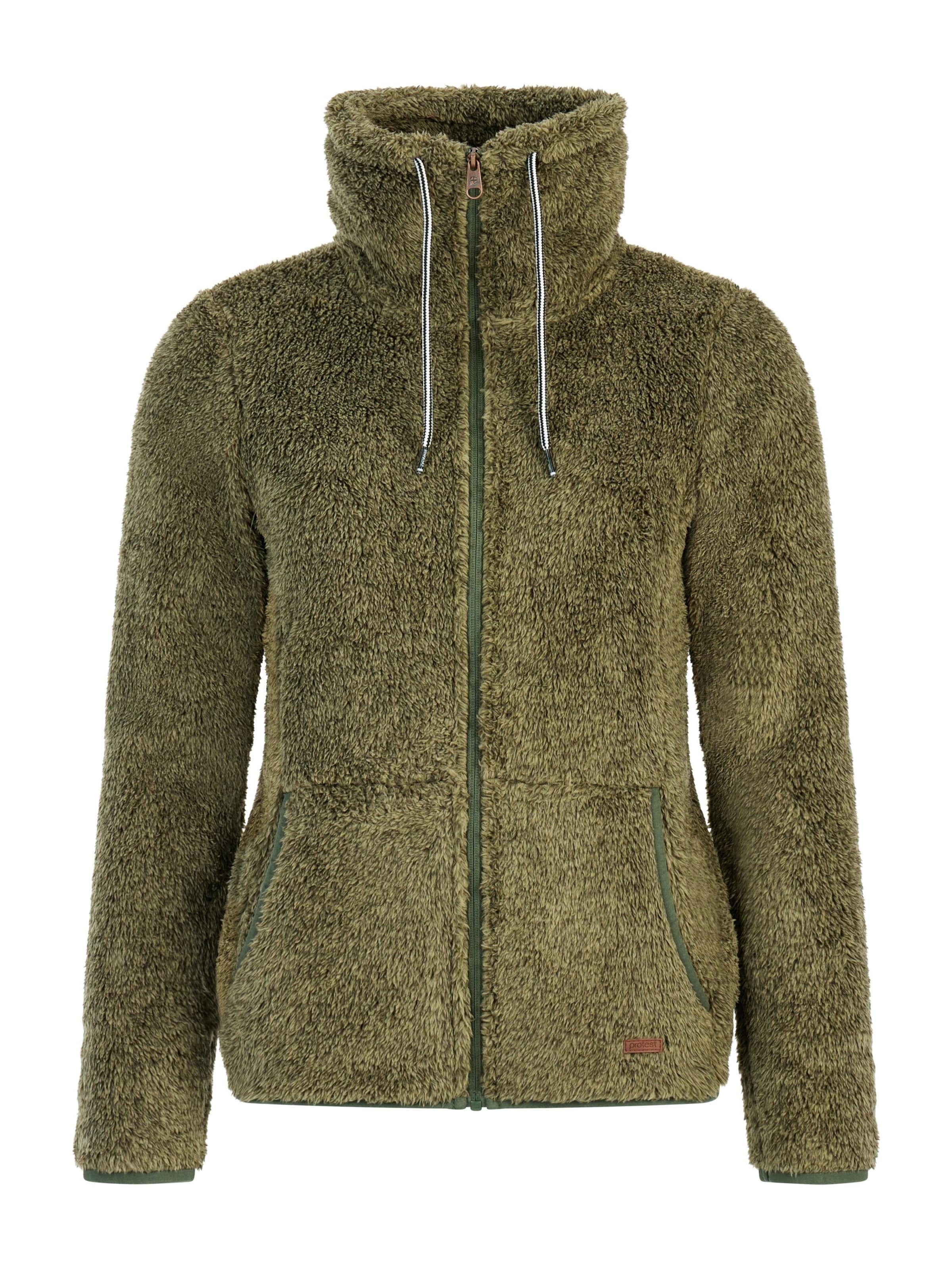 PROTEST Fleecejacke 'RIRI'‌‌‌ in Grün: Vorderseite
