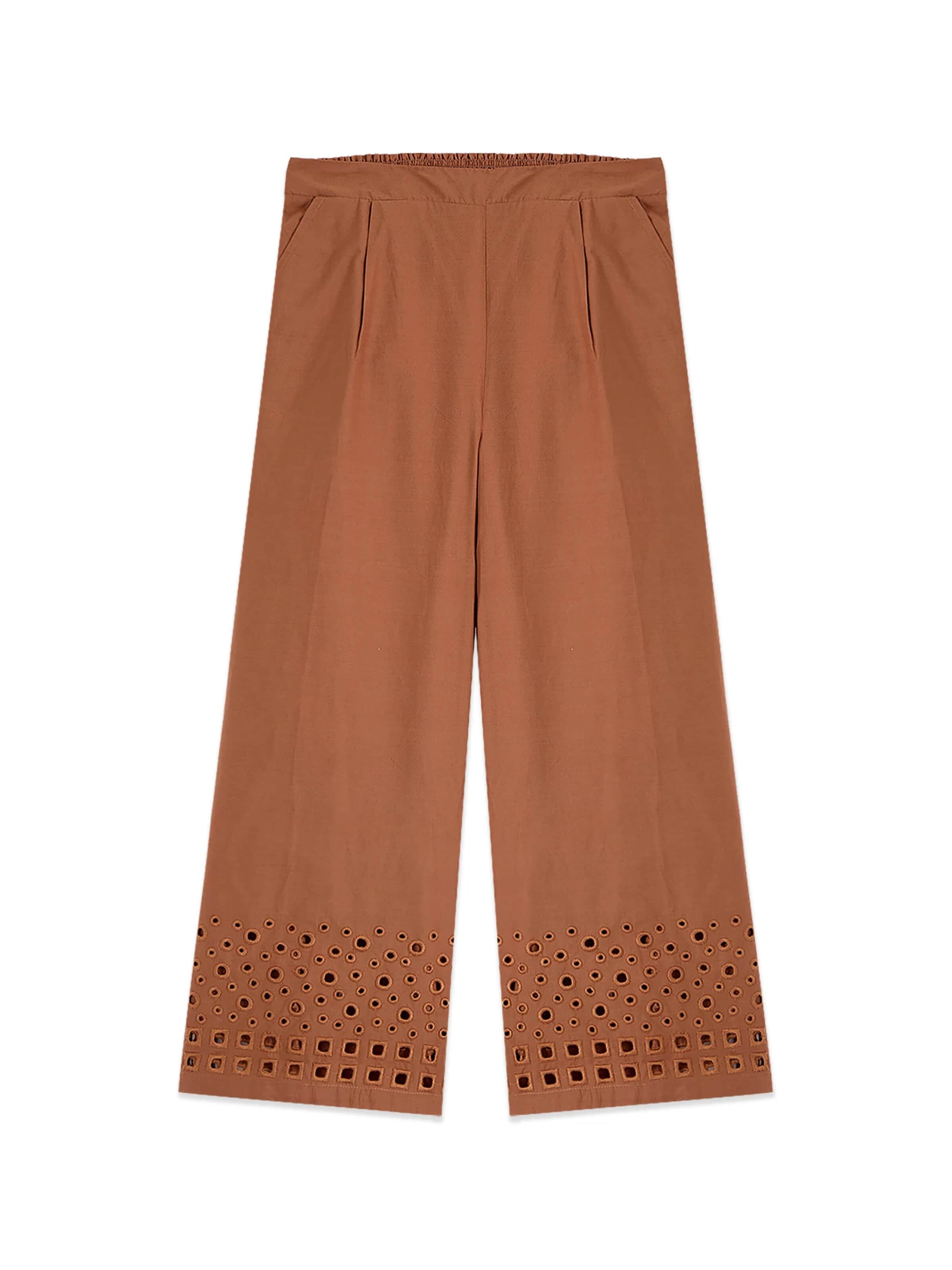 oltre - Ropa ancha Pantalón en marrón: frente