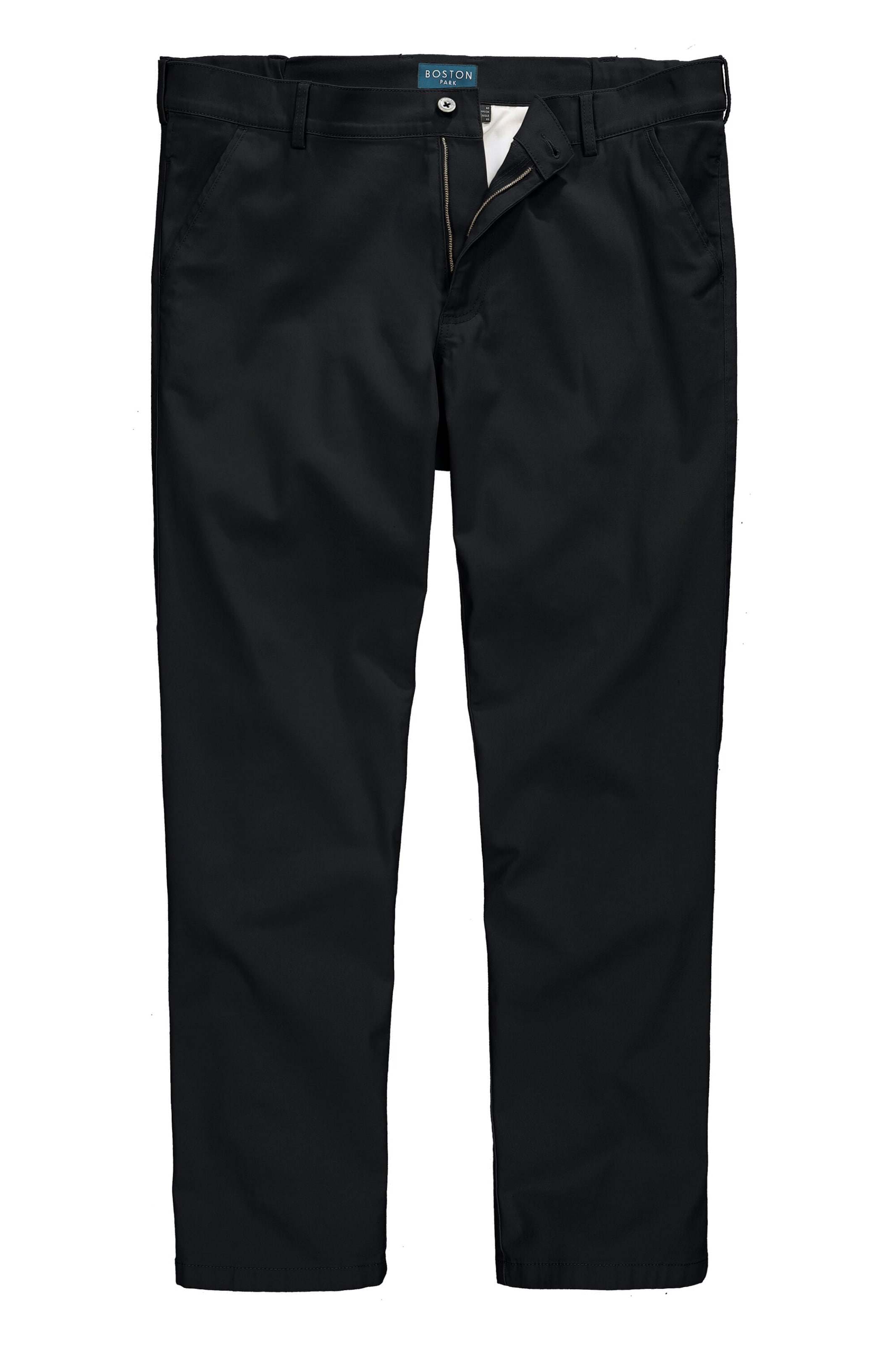 Boston Park Chino in Zwart: voorkant