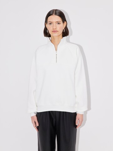 Sweat-shirt 'Dorothee' LeGer by Lena Gercke en blanc : devant