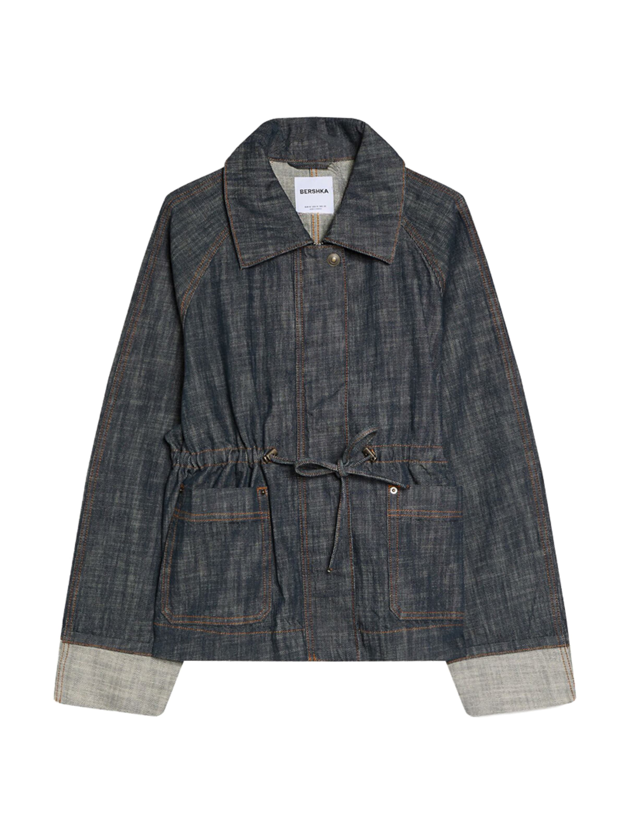 Bershka Tussenjas in Blauw: voorkant