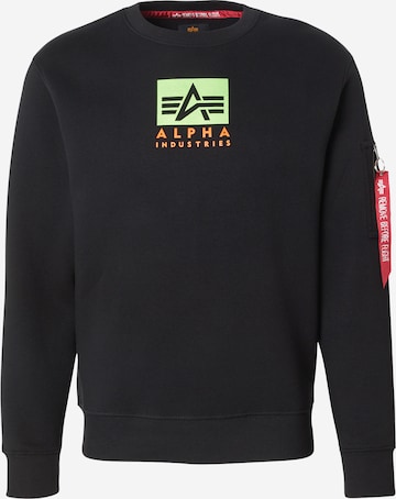 ALPHA INDUSTRIES Majica | črna barva: sprednja stran