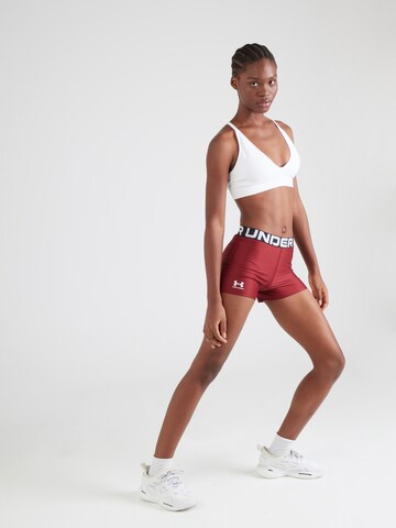 UNDER ARMOUR - Skinny Pantalón deportivo 'Authentics' en rojo