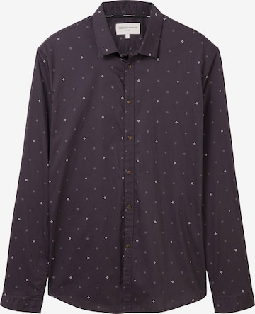 TOM TAILOR DENIM Button Up Shirt in Blue: front