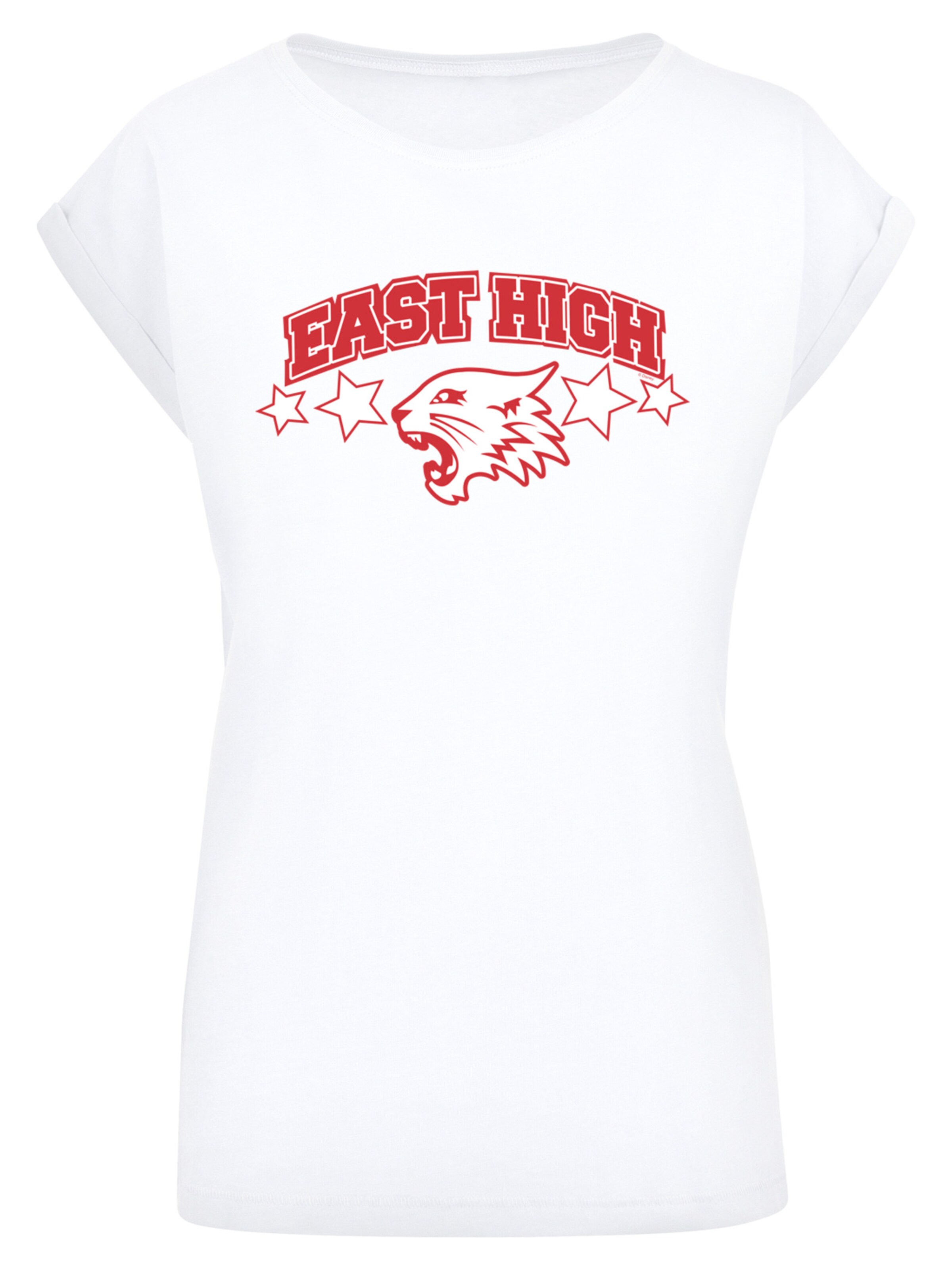 F4NT4STIC Shirt 'High School Musical Wildcat Stars' in Wit: voorkant