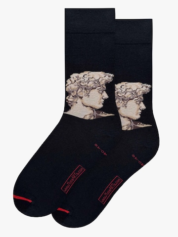 MuseARTa Socken 'Clemente Papi - David' in Schwarz: Vorderseite