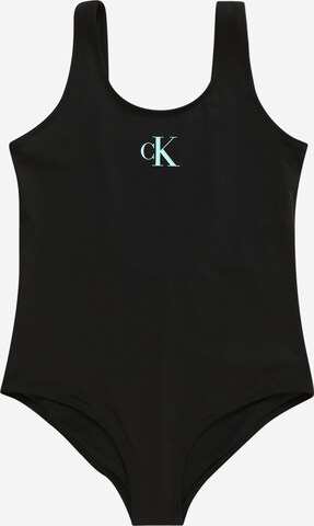 Calvin Klein Swimwear Badeanzug in Schwarz: predná strana