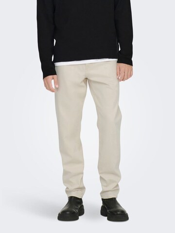 Only & Sons Jeans in Beige: front