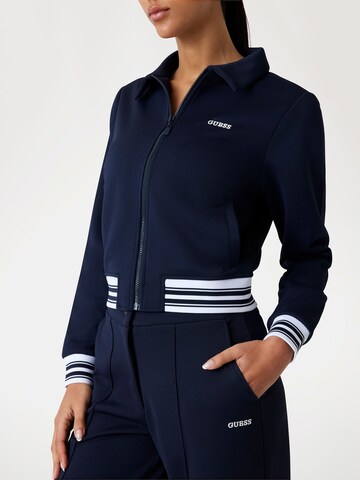 GUESS Sweatjacke in Blau