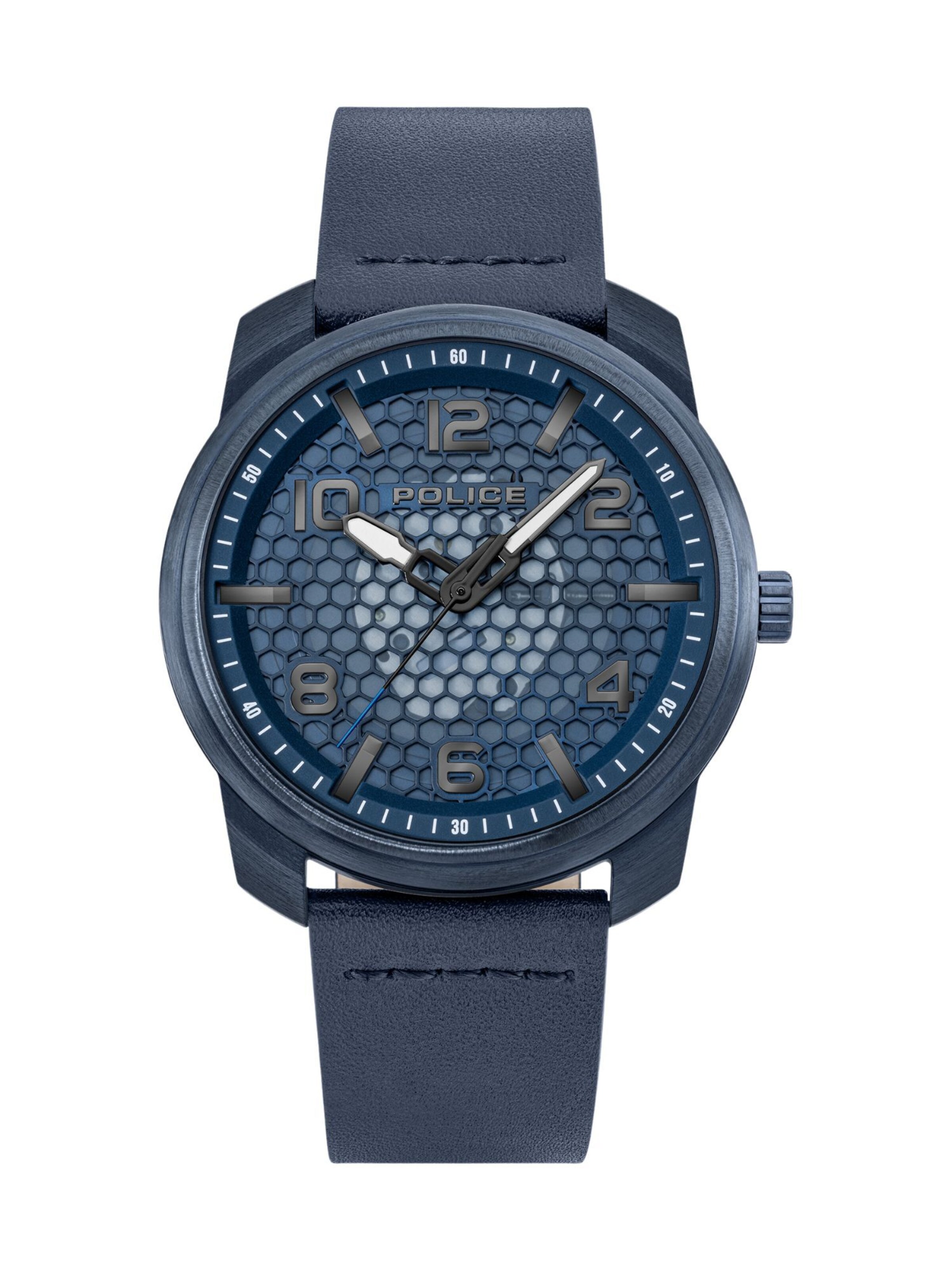 POLICE Analog Watch 'Protector' in Blue: front