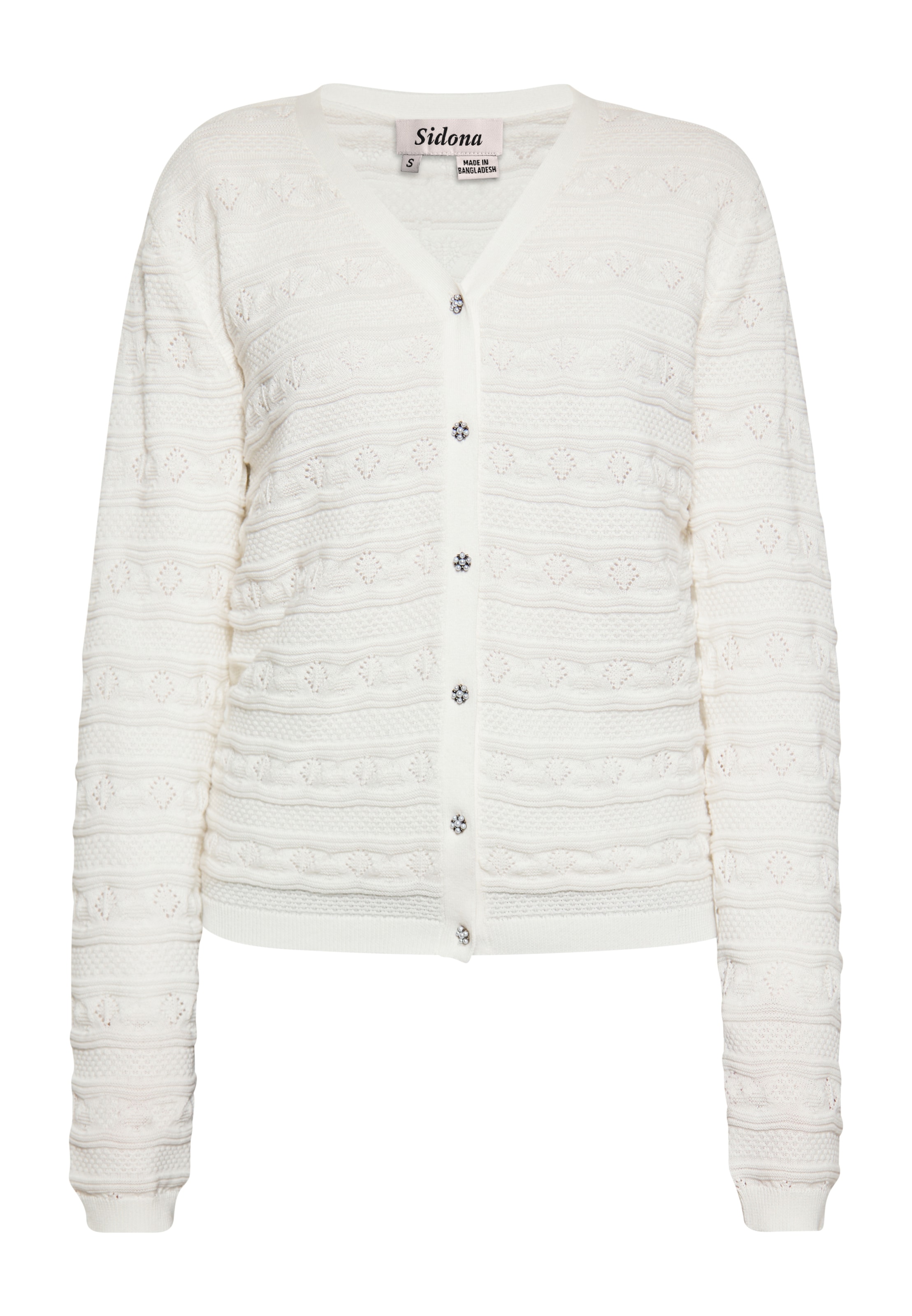 Sidona - Casaco de malha em branco: frente