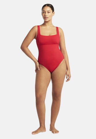 SEA LEVEL Balconette Badeanzug 'Essentials' in Rot