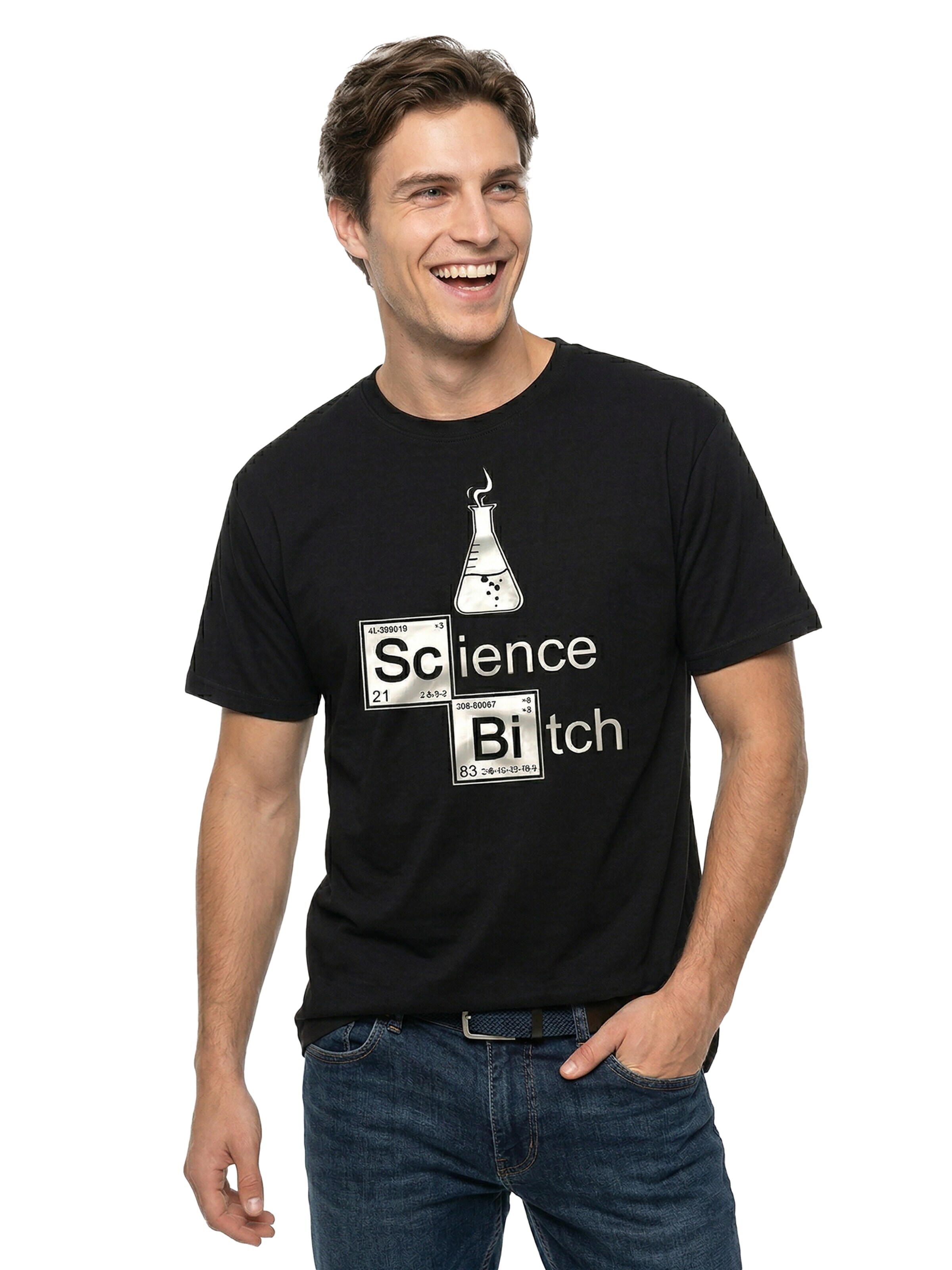 MAKAYA Shirt 'Science Bitch' in Black
