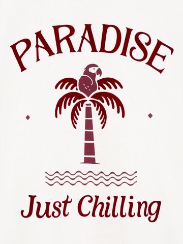 MANGO TEEN T-shirt 'CHILLING' i vit