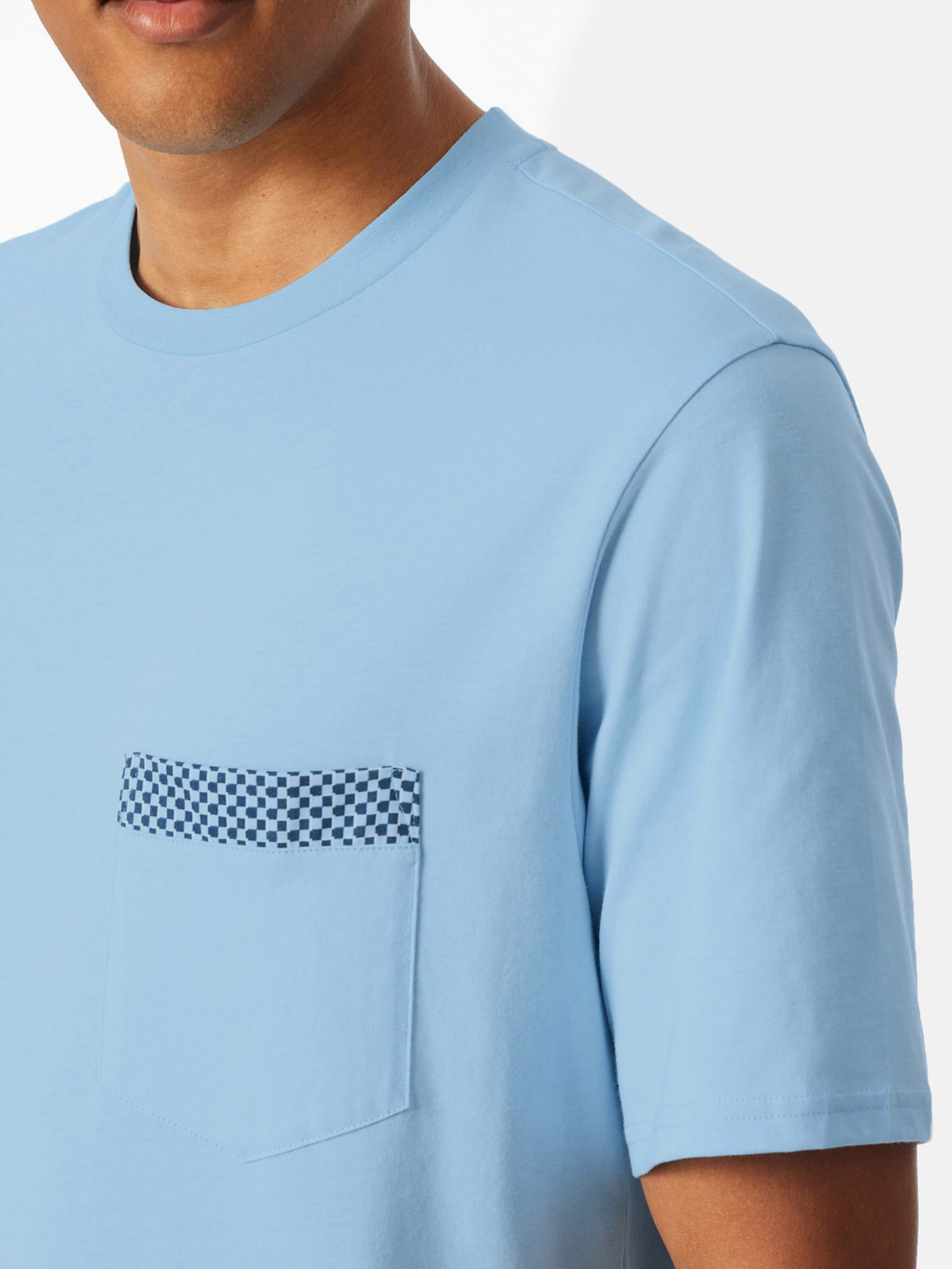 SCHIESSER Pyjama kort 'Comfort Nightwear' in Blauw