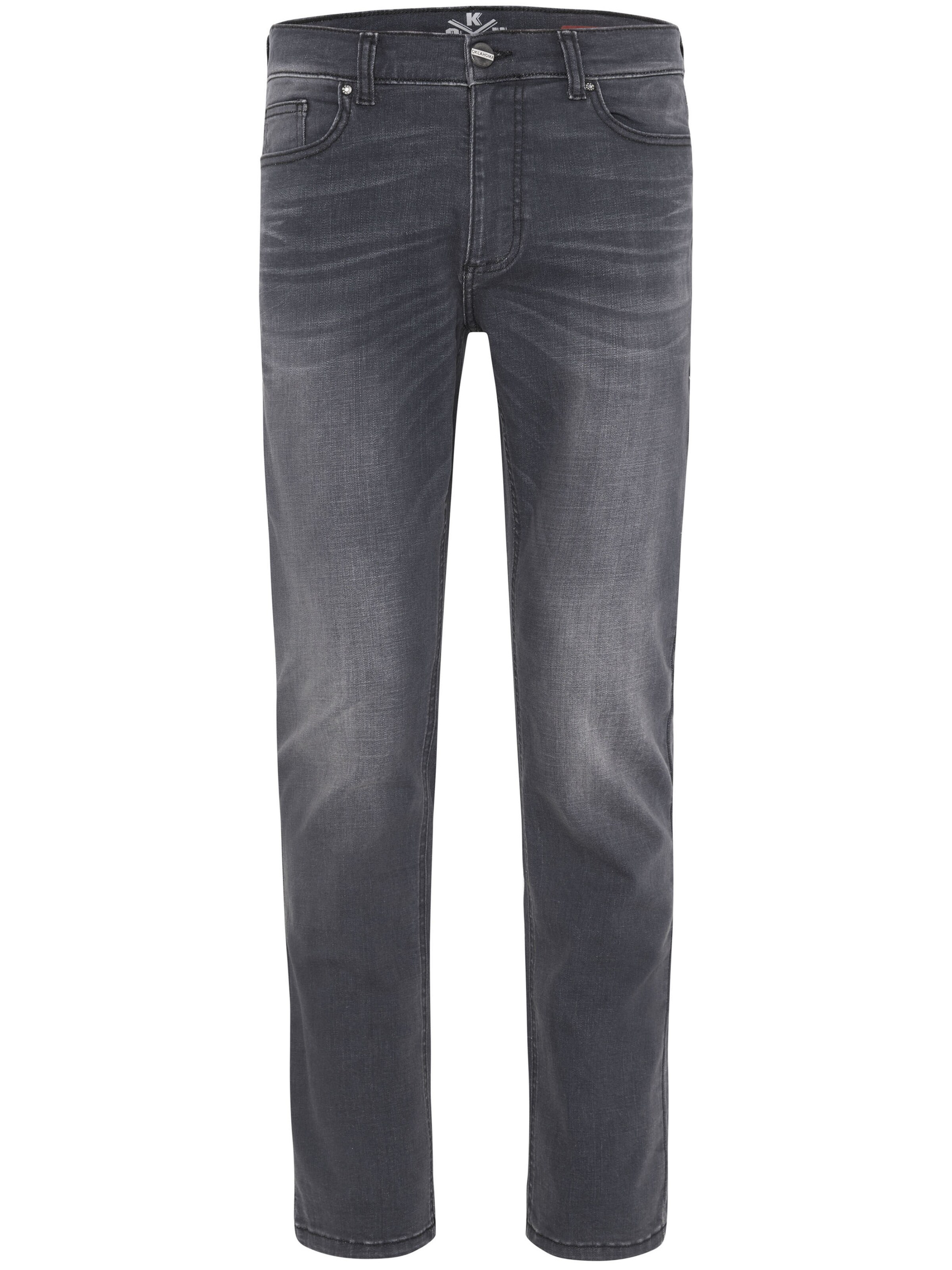 Oklahoma Jeans Slimfit Jeans in Grau: Vorderseite