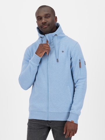 Alife and Kickin Zip-Up Hoodie 'EliasAK' in Blue: front