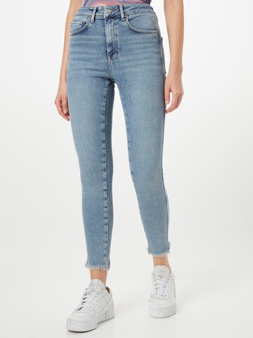 Free People - Skinny Calças de ganga em azul: frente