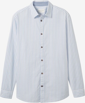 TOM TAILOR Comfort fit Button Up Shirt in Blue: front