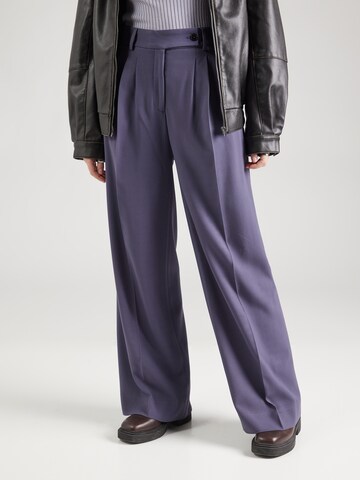 ARMEDANGELS Wide leg Bandplooibroek 'KAAYUA' in Blauw: voorkant