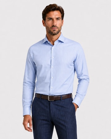HECHTER PARIS Regular Fit Hemd 'Modern Fit' in Blau: Vorderseite