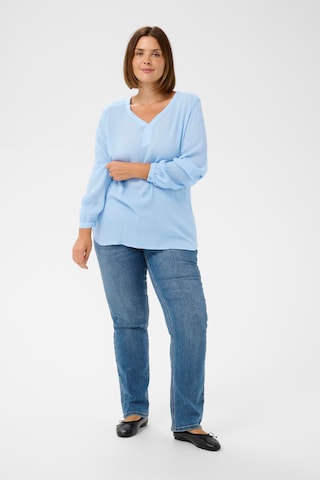 KAFFE CURVE Bluzka 'KCami' w kolorze niebieski