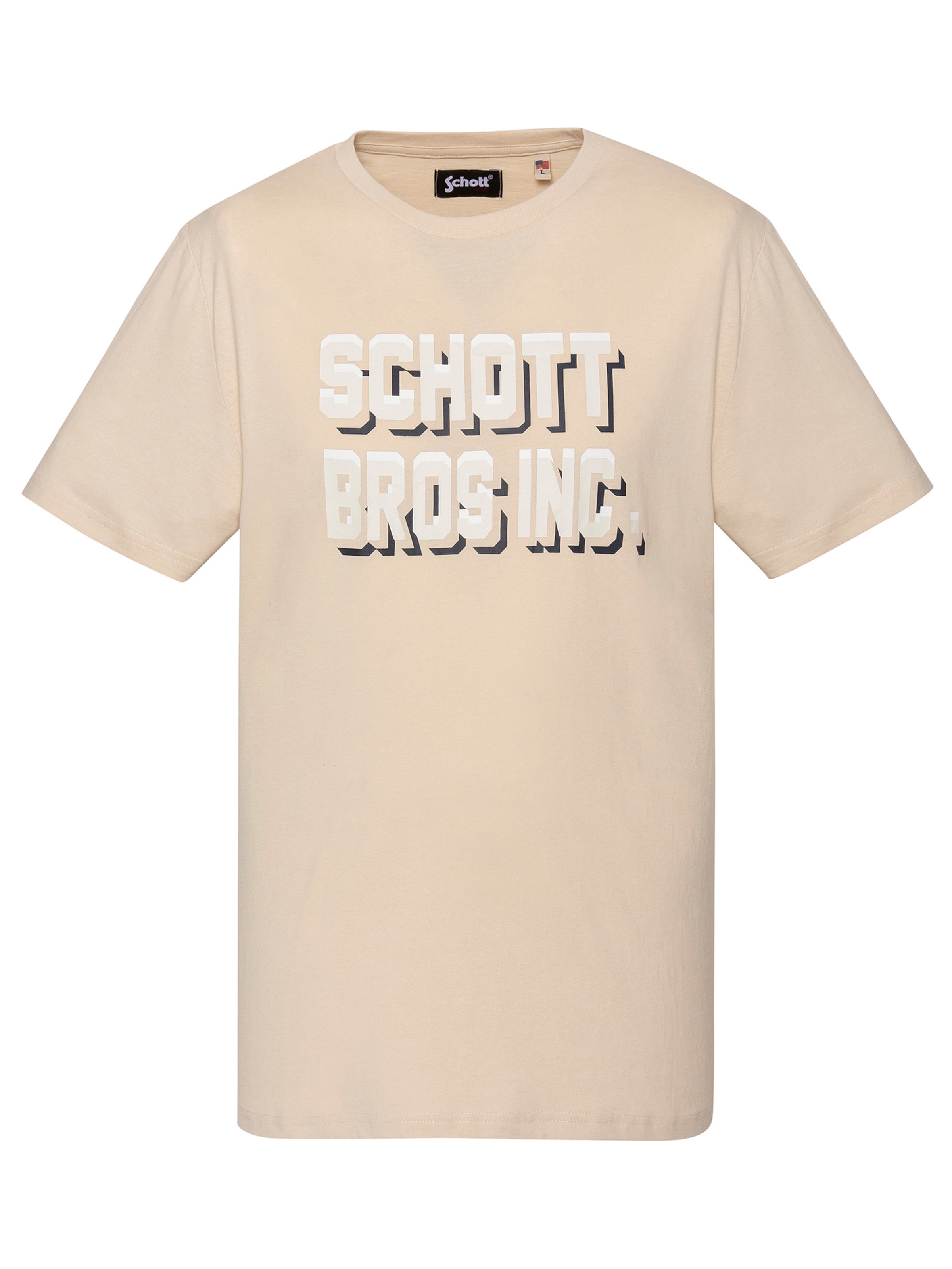 Schott NYC Shirt‌‌‌‌‌‌‌ in Beige: Vorderseite