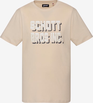 Schott NYC Shirt in Beige: Vorderseite