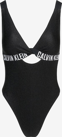 Calvin Klein Swimwear Bustier Badeanzug in Schwarz: predná strana
