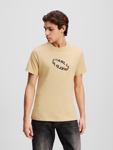 T-Shirt KARL LAGERFELD JEANS en beige : devant