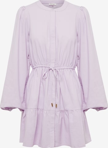 Robe 'SABINA' Tussah en violet : devant